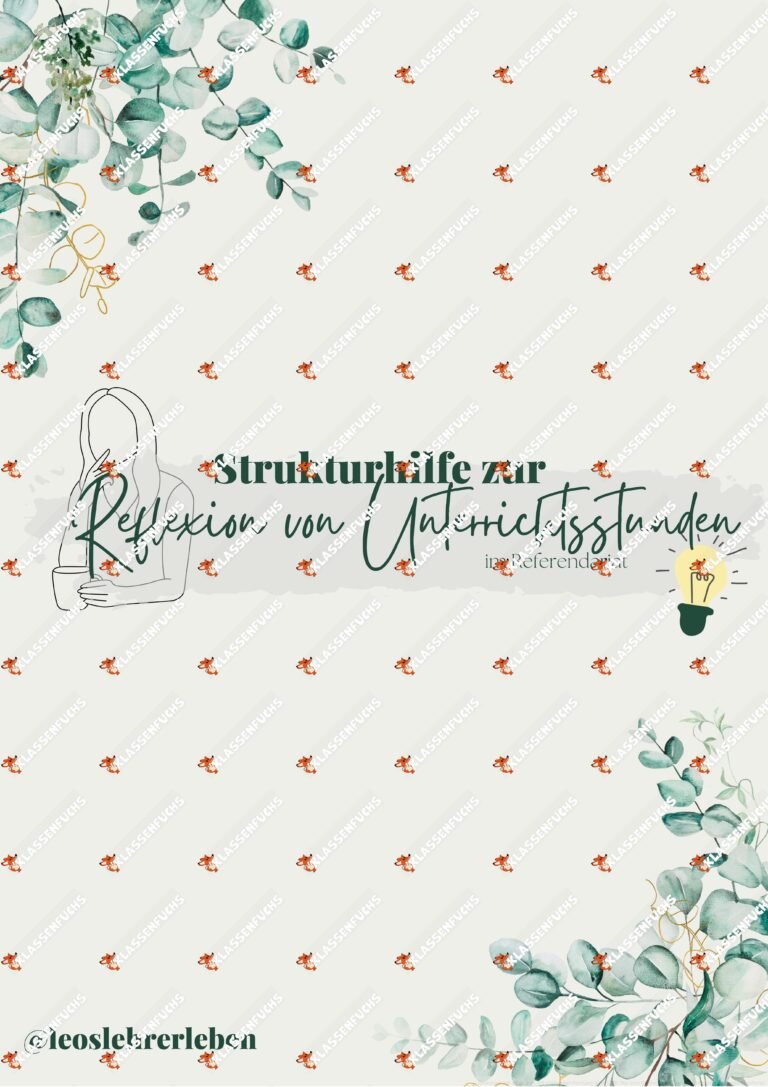 Reflexion von Unterrichtsstunden im Referendariat